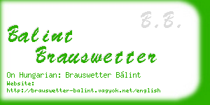 balint brauswetter business card