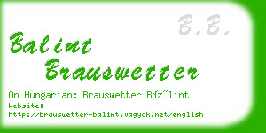 balint brauswetter business card